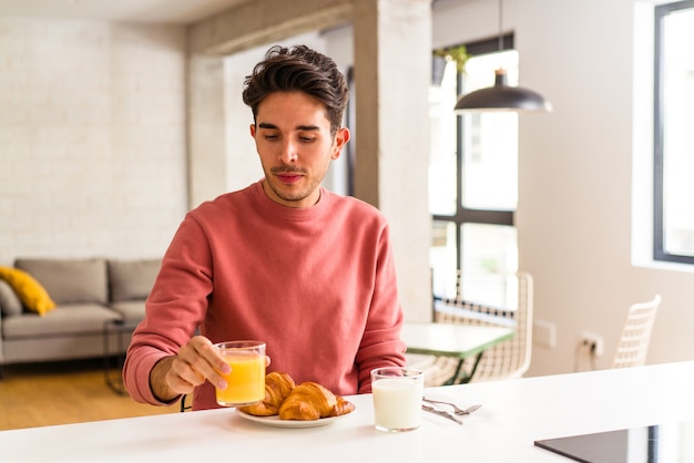 eating breakfast